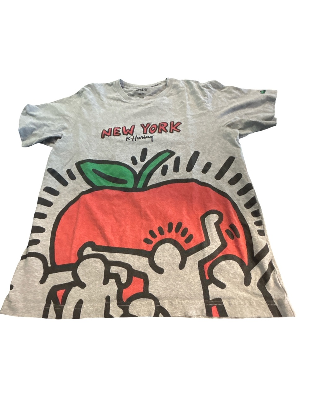 Uniqlo x Keith Haring SPRZ NY New York Big Apple Tee Grey L Pop Art Indie Urban